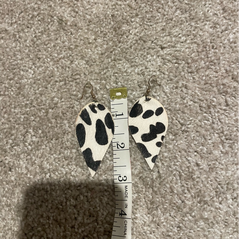 Leopard Print Teardrop Earrings